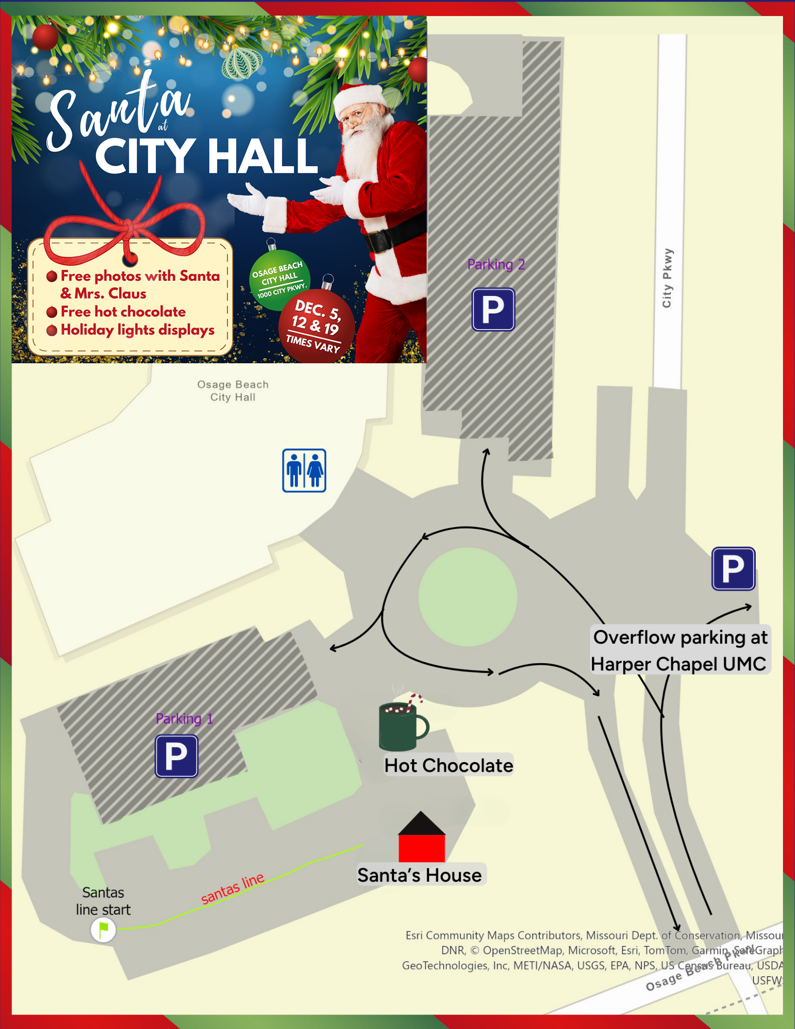 Santa at City Hall Event Map